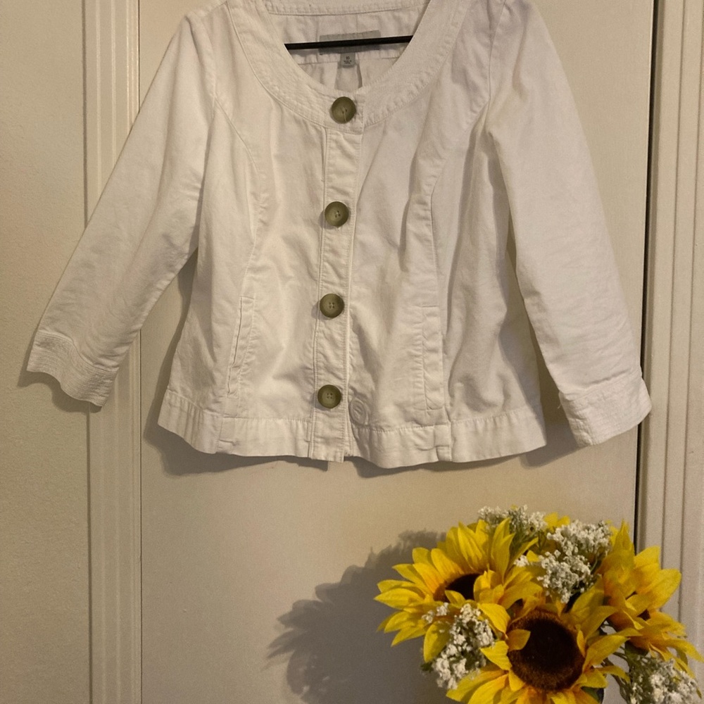 White crop jacket